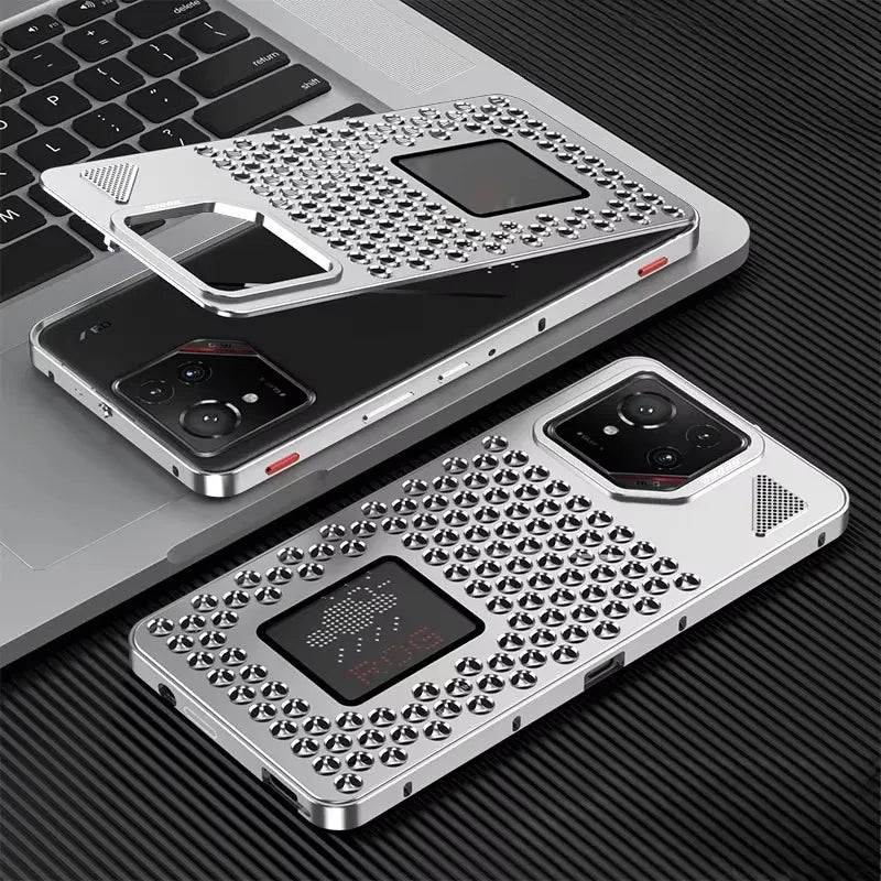 Case For ASUS ROG Phone 9 8 Pro Cover Aluminum Metal Copper Buckle Heat Dissipation Cases For Rog Phone9 Rog9 Rog8 Bumper Funda
