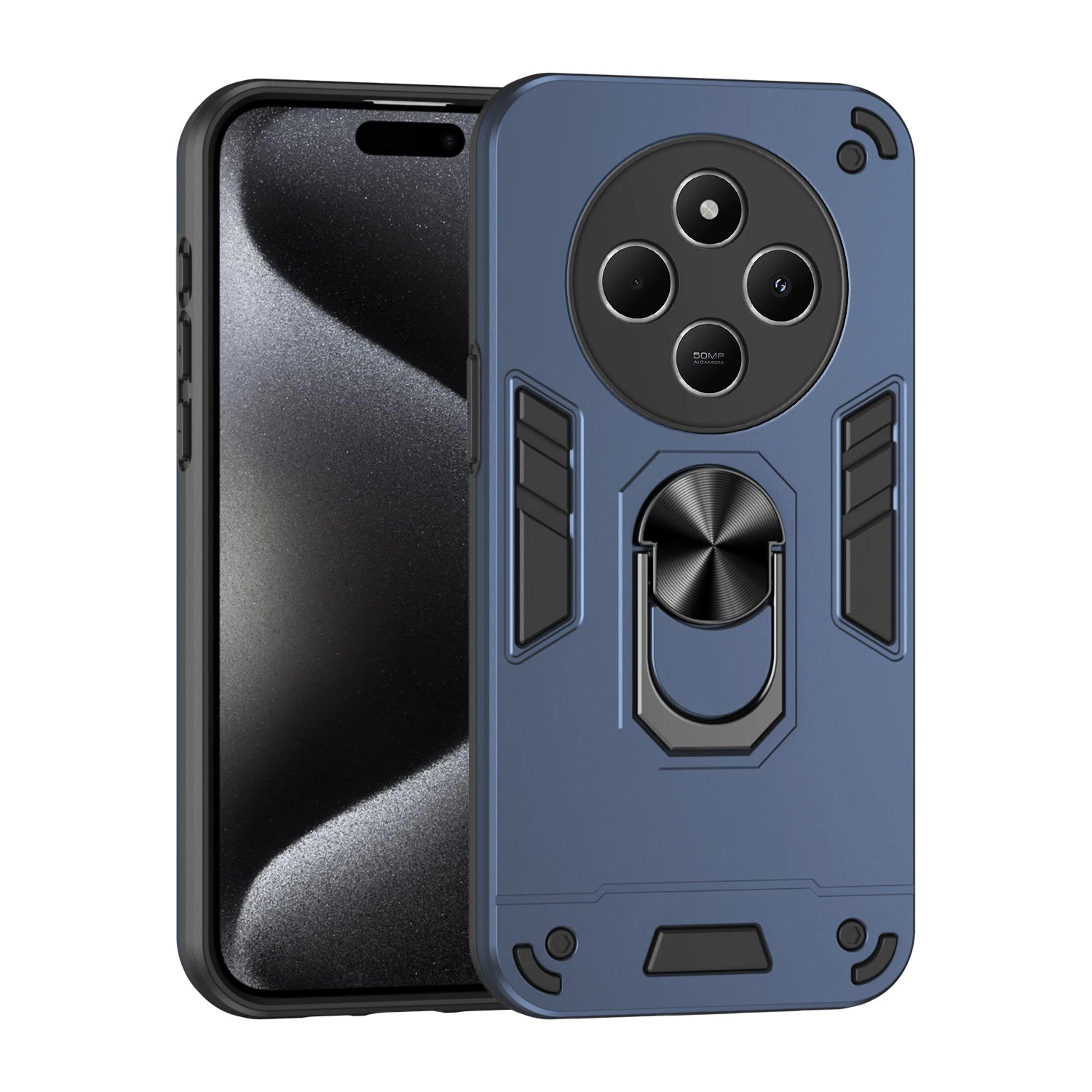 Military Grade Case for Xiaomi Poco C75 Redmi 14C 4G A3 Protective Cover Shockproof Ring Stand Holder Fundas Coque - Caseverse