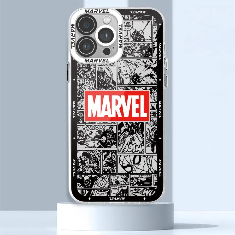 Marvel Logo Cover Phone Case for Motolora Moto G22 G32 G52 G71 G72 G73 Edge 40 Clear Soft TPU