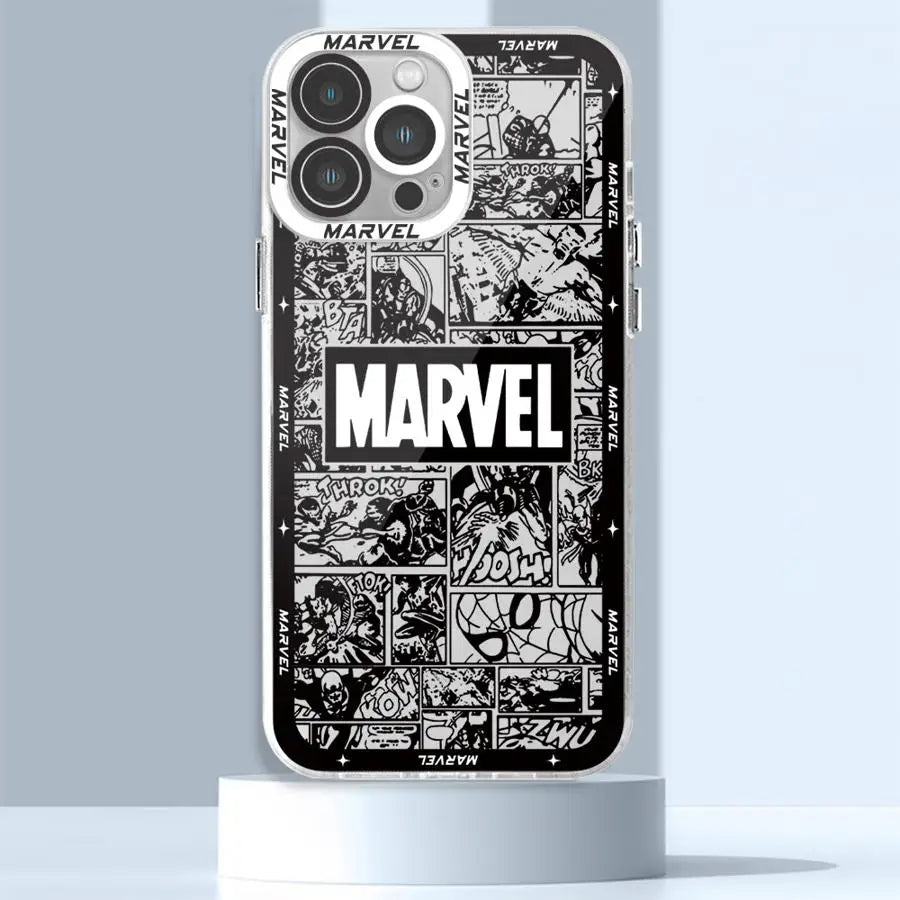 Marvel Logo Cover Phone Case for Motolora Moto G22 G32 G52 G71 G72 G73 Edge 40 Clear Soft TPU