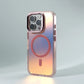Metal Lens Kickstand Laser MagSafe Phone Case For iPhone 16 16pro max 14 15 Pro 13 12 Magnetic Wireless Charging Hard PC Cover