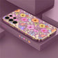 S24 Plus Luxury Plating Phone Case For Samsung Galaxy S24 Ultra S24 5G A25 A24 A15 Shockproof Flowers Pattern Back Cover Coque - Caseverse