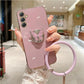 Butterfly Ring Holder Strap Case For Samsung Galaxy A05 A05S A14 A54 A04 A34 A24 M14 4G 5G Stand Cover - Caseverse
