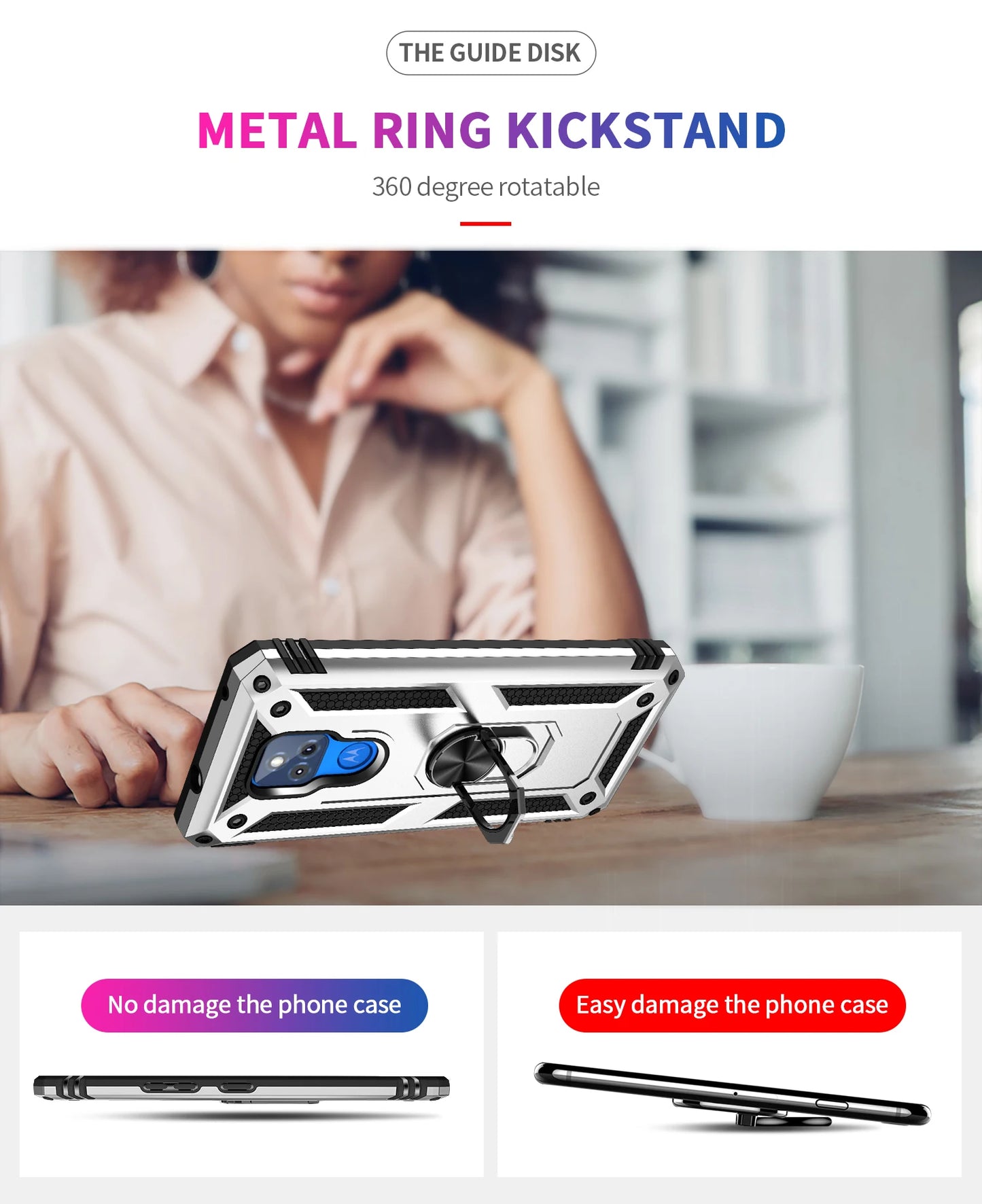 for Moto G Play Case for Phone Moto G Play 2021 Case Shockproof Armor Rugged Military Protective Car Holder Magnetic Cover