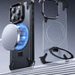 Aluminum Alloy Magnetic Stand Rimless Phone Case For iPhone 13 14 15 Pro Max 15Plus Metal Lens Shell  Frosted Matte Back Cover - Caseverse