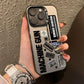 Fashion Trendy Label Phone Case for iPhone 16 12 13 mini 11 14 15 Pro Max Xs XR 7 8 Plus Dual Layer Hard IMD Plastic Laser Cover