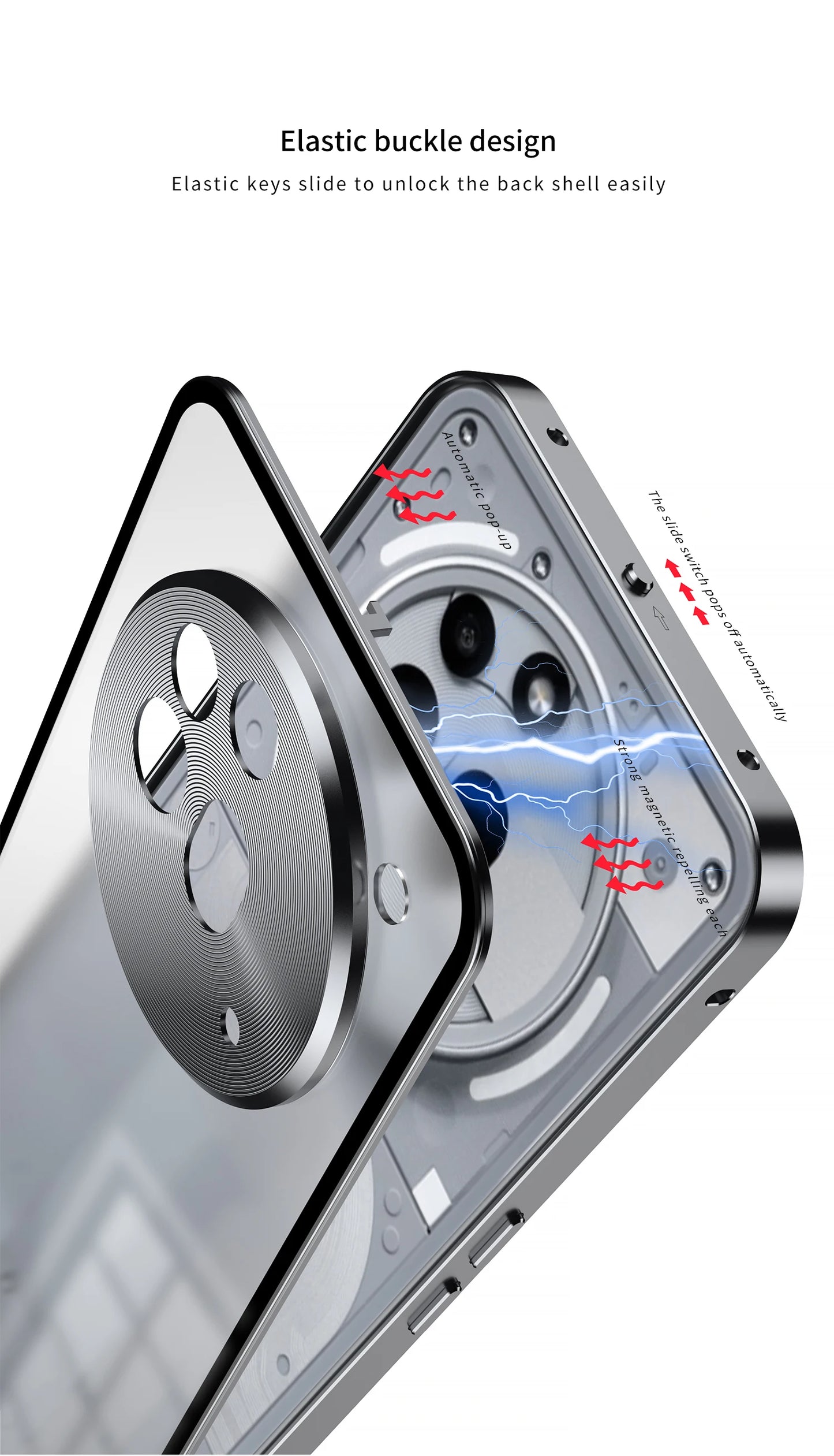Metal Aluminium Alloy Frame Hard PC Backboard Shockproof Phone Cover for Nothing Phone 3A Pro Case