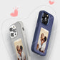 NFC DIY Picture Ink Phone Case for iPhone 16 15 14 13 Pro Max DIY Case Screen Phone Cover Cartoon Protection Funda Battery Free