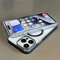 Luxury Matte Magsafe Wireless Charging Phone Case For iPhone 11 12 13 14 15 16 Pro Max Plus Bumper Magnetic Transparent Cover