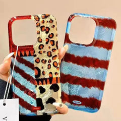 Splicing Leopard Print Clear Phone Case For iPhone 16 Pro Cases iPhone 16 15 14 13 12 11 Pro Max XS X XR 7 8 Plus 16 Clear Cover