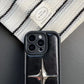 Luxury Metal Star PU Leather Phone Cover Case For iPhone 16 15 14 13 12 11 Pro Max Shockproof Protective Men Women Stylish Cases - Caseverse