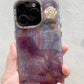 Fashion Glitter Laser Shiny Floral Marble Pattern Shell Case For iPhone 15 Pro Max 16 14 13 11 12 Shockproof Phone Cover Bumper - Caseverse
