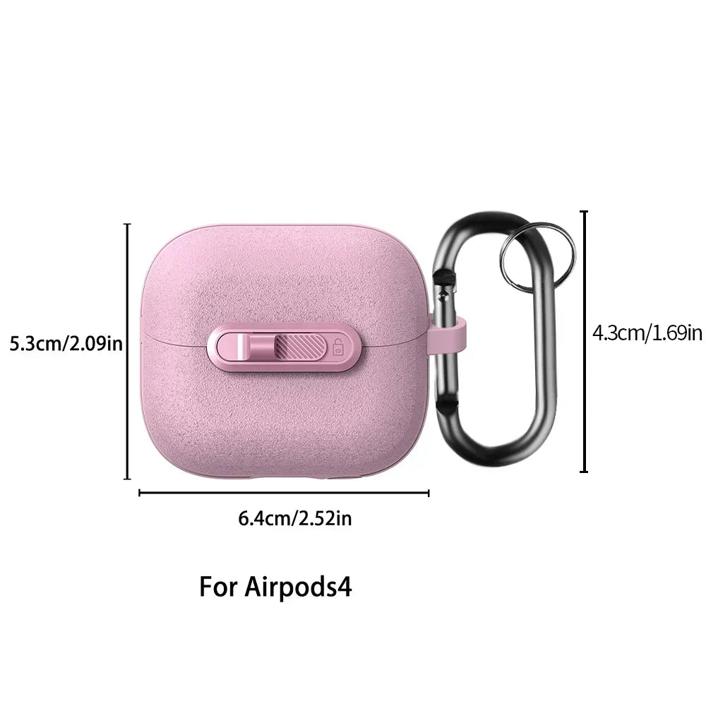 Frosted Earphone Case for Apple Airpods 4 with Cleansing Sets Wireless Headset Cover Magnetic Horizontal Lock Protective Covers