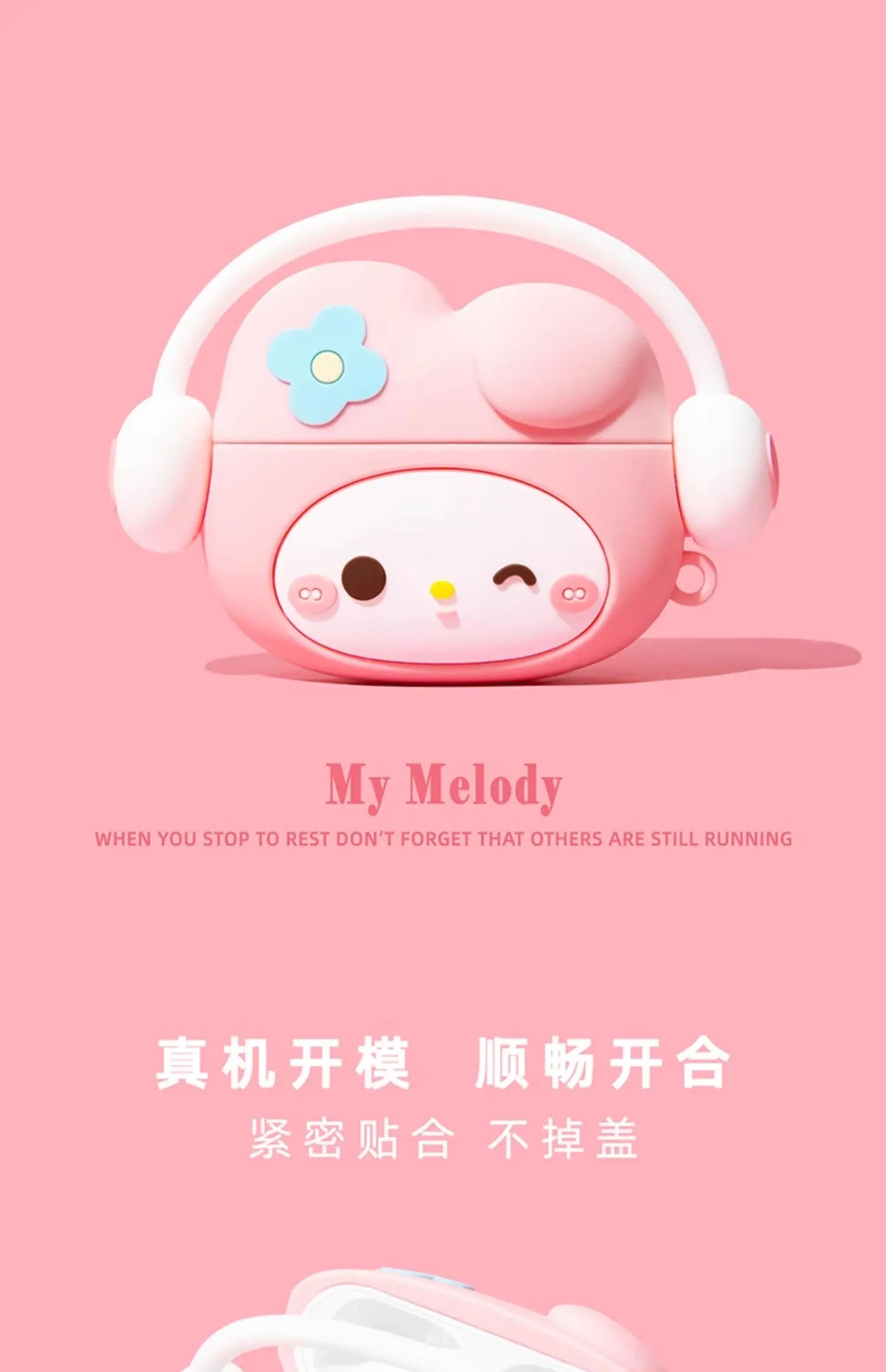 For Airpods 1 2 3 4 Pro Pro 2 Hello Kitty Kuromi Melody Listen To Music Silicone Earphone Case Accessories Cover