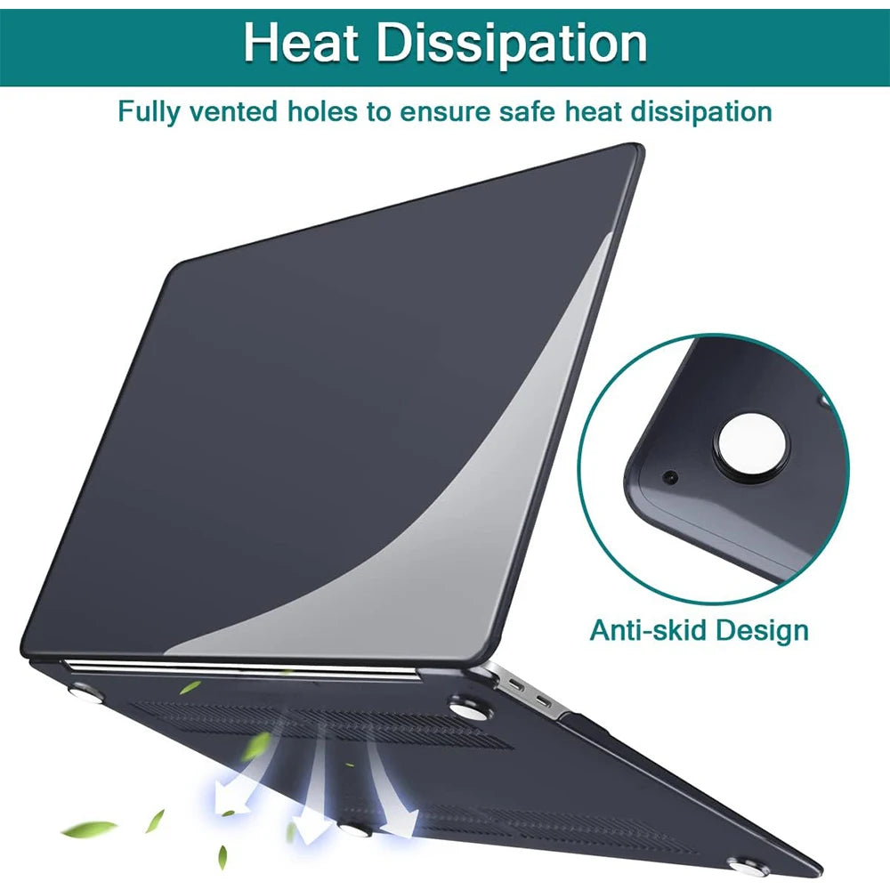 Laptop Case For Macbook Air 13.6 M4 M3 M2 A2681 A3113 A3240 Air13.3 A1932 A2179 A2337 Case Macbook Pro 13 A2251 Air15 Case Cover