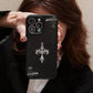 Leather Phone Case for IPhone 16 15 14 13 12 11 Pro Max Luxury Gothic High Grade Fashion Trends 3D Metal Cross Protection Cover