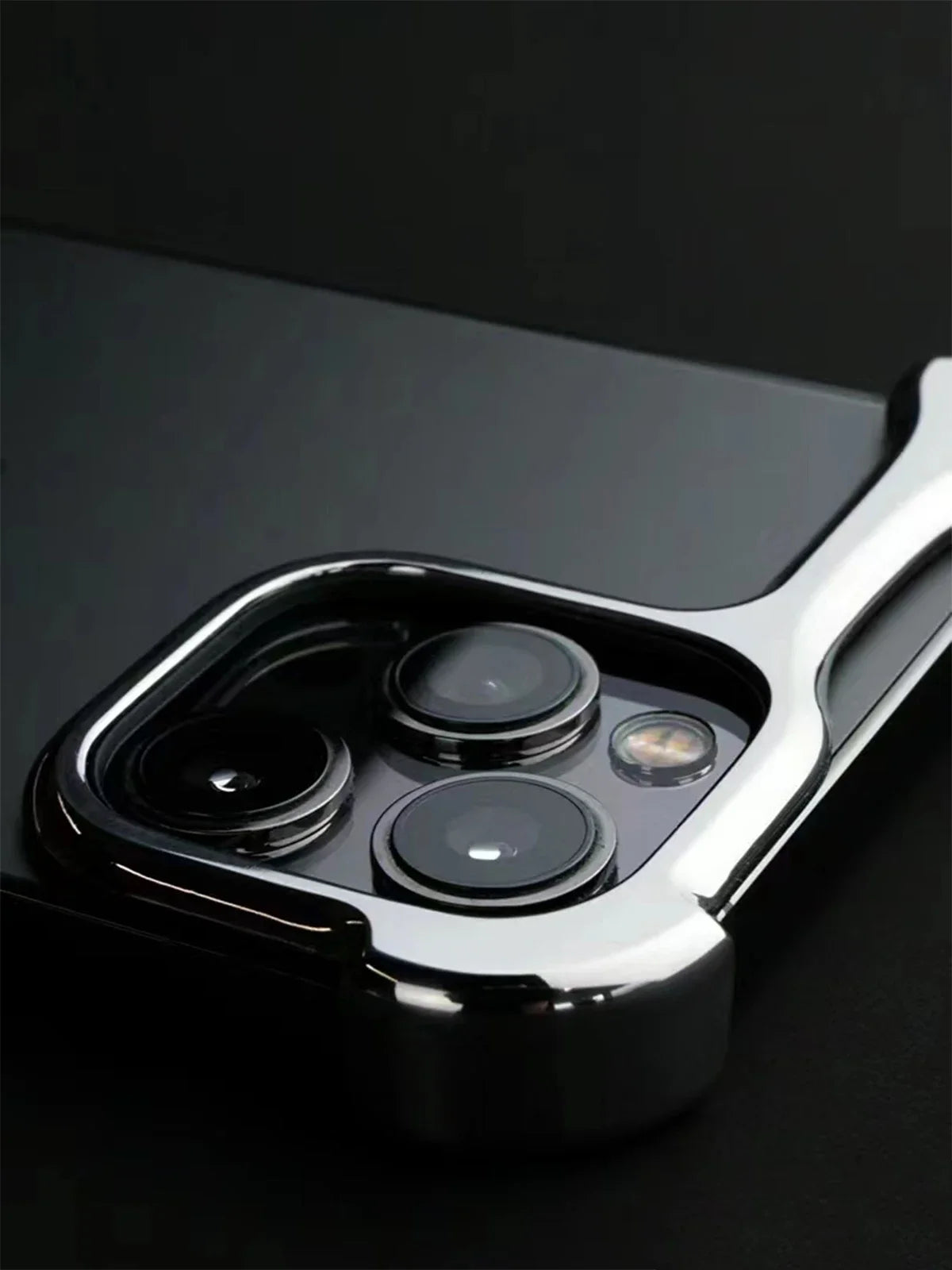 Luxury Irregular Aluminum Alloy Bumper Phone Case For IPhone 12 13 14 15 16 Pro Max 16Pro Plus Lens Film Protection Metal Cover - Caseverse