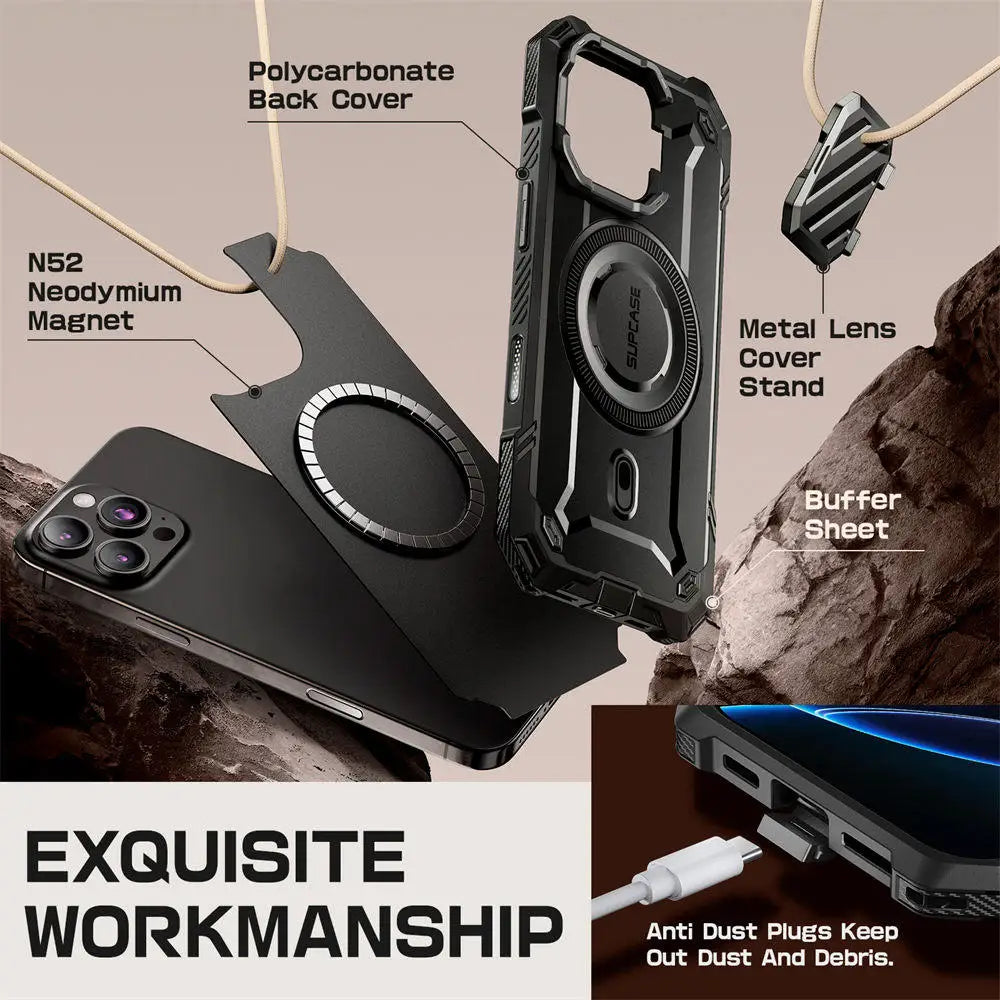 SUPCASE For iPhone 16 Pro Case 6.3" 2024 UB Mag XT Heavy Duty Rugged Strong Magnetic Phone Case with Camera Cover - Caseverse