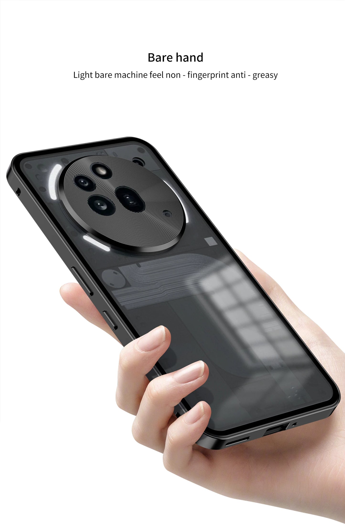Metal Aluminium Alloy Frame Hard PC Backboard Shockproof Phone Cover for Nothing Phone 3A Pro Case