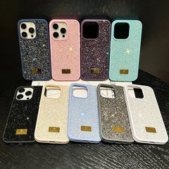 01 Stylish Diamond Sparkling Phone Case For Iphone 16 15 14 13 12 11 Pro Max Plus Women's Gift Back Shockproof Phone Case