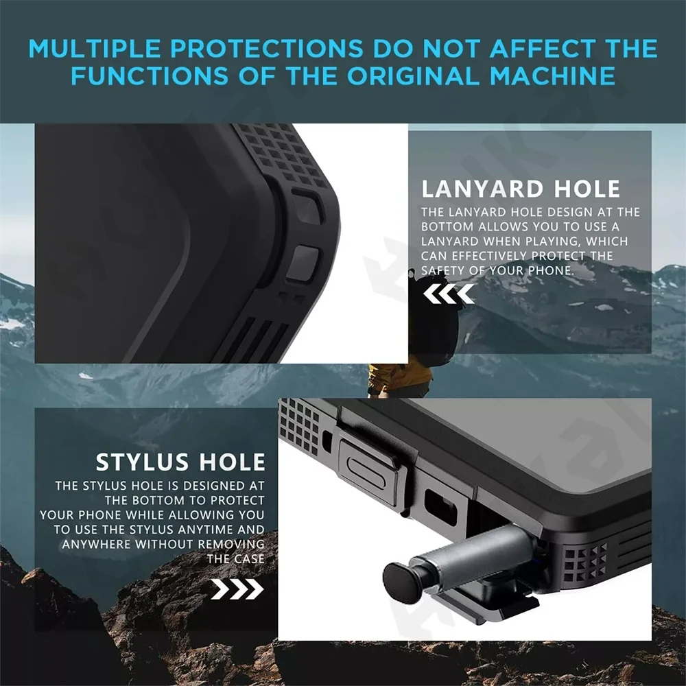 Case For Galaxy S25 S24 S23 Ultra Plus Waterproof Shockproof IP68 Underwater Built Screen Protector Anti-Scratch 360 Cover - Caseverse