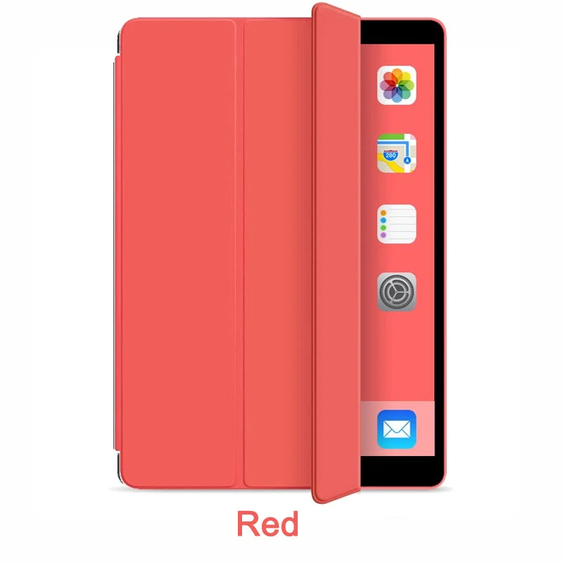 Leather Case For Ipad pro 9.7 A1673 A1674 A1675 10.2 Smart Cover Funda For iPad Air 2 9.7 Air 3 10.5 Magnetic TPU Silicone Cases