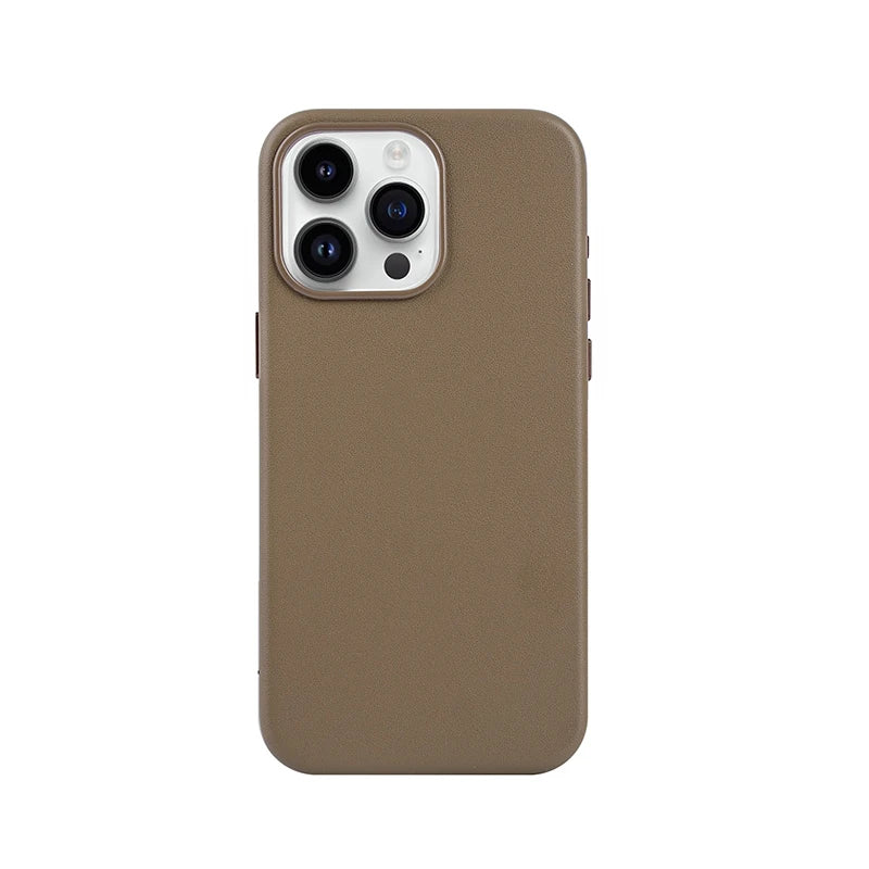 Original Apple Leather With Magsafe Case For iPhone 15 Pro Max 14 Pro Max Plus 14Pro 15Pro Case Wireless Charging Magnetic Cover - Caseverse