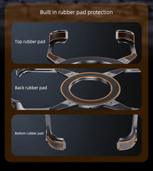 Metal Frameless Magsafe Magnetic Holder Phone Case For iPhone 16 15 14 13 Pro Max 16promax Aluminum Alloy Frame Shockproof Cover