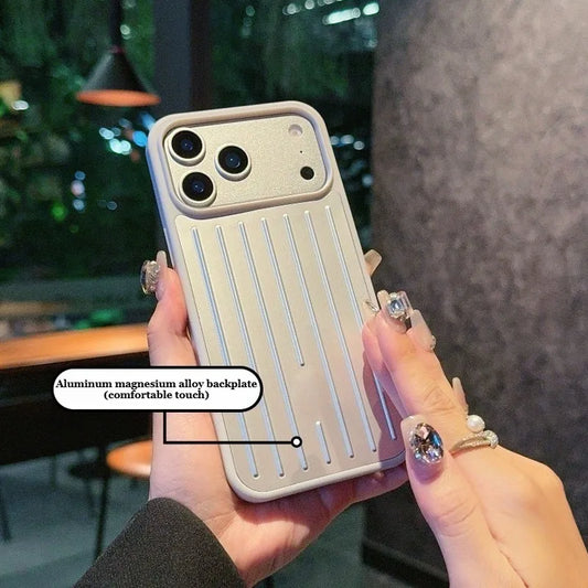Classic 3D Corrugated Stripe Stylish Business Luggage Phone Case For IPhone 17 Pro Max Cover Hard Shockproof Bumper Luxury Funda