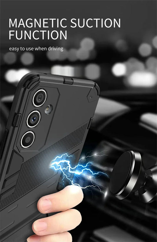 For OPPO A79 5G Case Shockproof Rugged PC Armor Phone Case For OPPO A 79 OPPOA79 5G CPH2553 Car Magnetic Holder Stand Back Cover - Caseverse