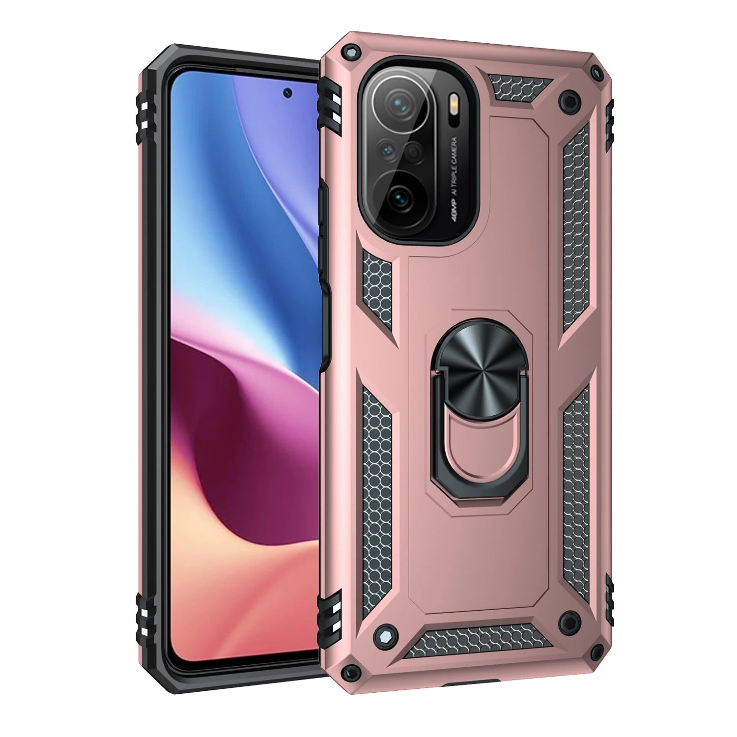 Cover Case for POCO F3 Armor Rugged Military Shockproof Ring Holder Magnet Phone Case for Xiaomi POCO F3 F 3 5G - Caseverse