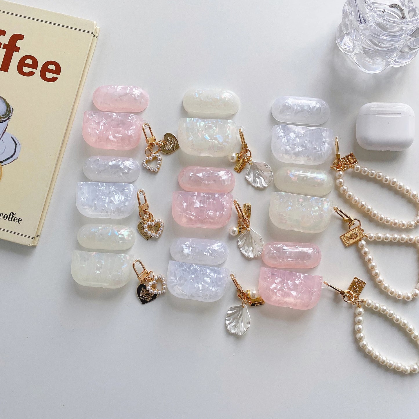 Pearl Earphone Cases For Airpods Pro 2 Leopard Pendant Headphone Protective Cover For Apple Airpod 3 Pro 2 1 3rd Generation Case