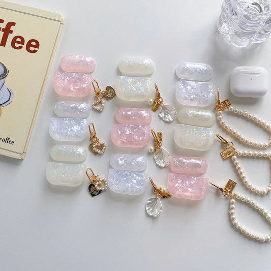 Pearl Earphone Cases For Airpods Pro 2 Leopard Pendant Headphone Protective Cover For Apple Airpod 3 Pro 2 1 3rd Generation Case