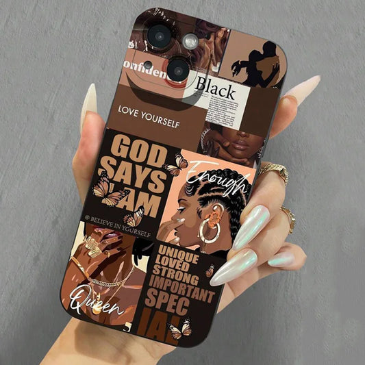 Slogan Pattern Silicone Phone Case For iPhone 11 Cases For iPhone 15 16 Pro Max 14 13 12 Pro Max XR X XS 7 8 Plus SE 2022 Cover
