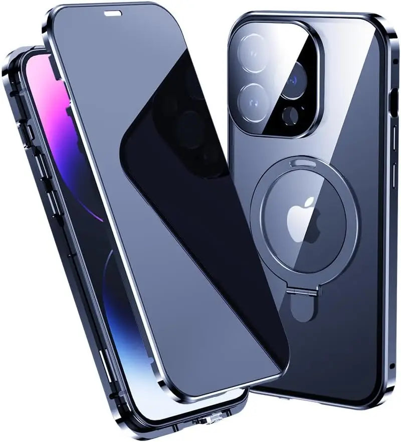 IPhone Anti-Peeping Privacy Screen Metal Bumper Magnetic Case