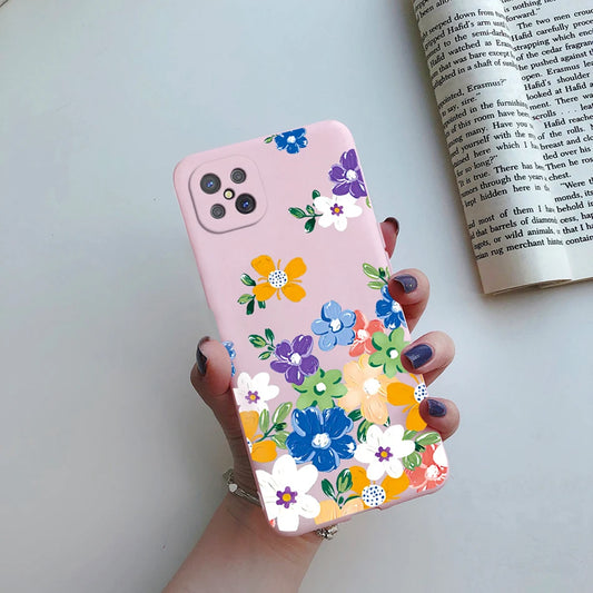 Case For OPPO Reno4 Z 5G Phone Case Cute Flower Cartoon Silicone Soft Back Fundas Cover For OPPO Reno 4Z CPH2065 Reno4Z 5G Coque