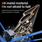 Titanium Metal Phone Case for iPhone 13 15 14 16 ProMax 16 15Pro Protective Cover Bumper w/ 360° Rotation Holder Shockproof Sase