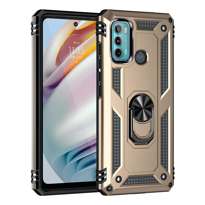 For Motorola Moto G40 Fusion Case Rugged Armor Shockproof Phone Case For Moto G31 G41 G51 G71 5G Magnetic Ring Holder Back Cover - Caseverse
