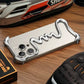 iPhone Phone Case Metal 3D Hollow Case For iPhone16 ProMax 14 15 Pro 16Plus  Aluminum Alloy Track Shell Air Bag Shockproof Cover