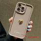 3D Gold Love Heart Personalized Custom Name Case For iPhone 16 15 14 13 12 11 Pro Max X XS XR 7 8 Plus Silicone Candy DIY Cover - Caseverse