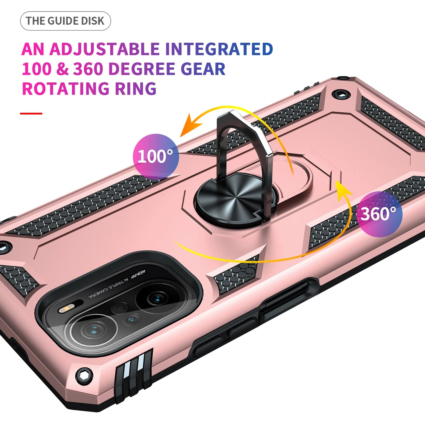 Cover Case for POCO F3 Armor Rugged Military Shockproof Ring Holder Magnet Phone Case for Xiaomi POCO F3 F 3 5G - Caseverse