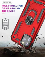 Armor Shockproof Case for iPhone 16 15 14 Plus 13 12 11 Pro Max Magentic Ring Finger Holder Military Grade Case for iPhone Cover