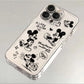 Black Luxury Mickey Minnie Phone Case For Xiaomi Redmi Note 13 12 12S 11 10 9 9T 8 A1 A2 A3 K40 Pro Plus 4G 5G Transparent Cover - Caseverse