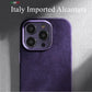 Alcantara Metal Lens Protection Phone Case for iPhone 12 13 14 15 16 Pro Max Magnetic Attraction High-end Imported Suede Cover