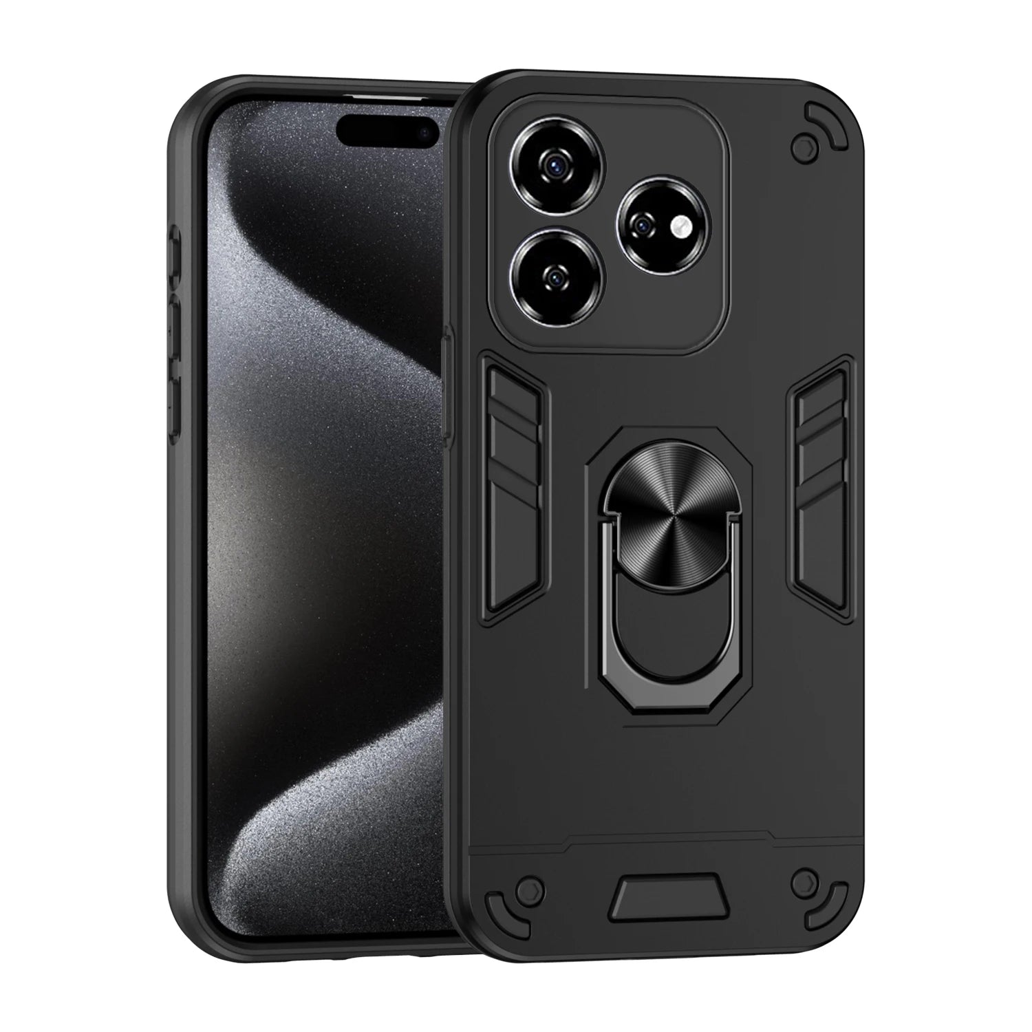 Military Grade Case for ZTE Axon 60 Lite Protective Cover Shockproof Ring Stand Holder Fundas Coque - Caseverse