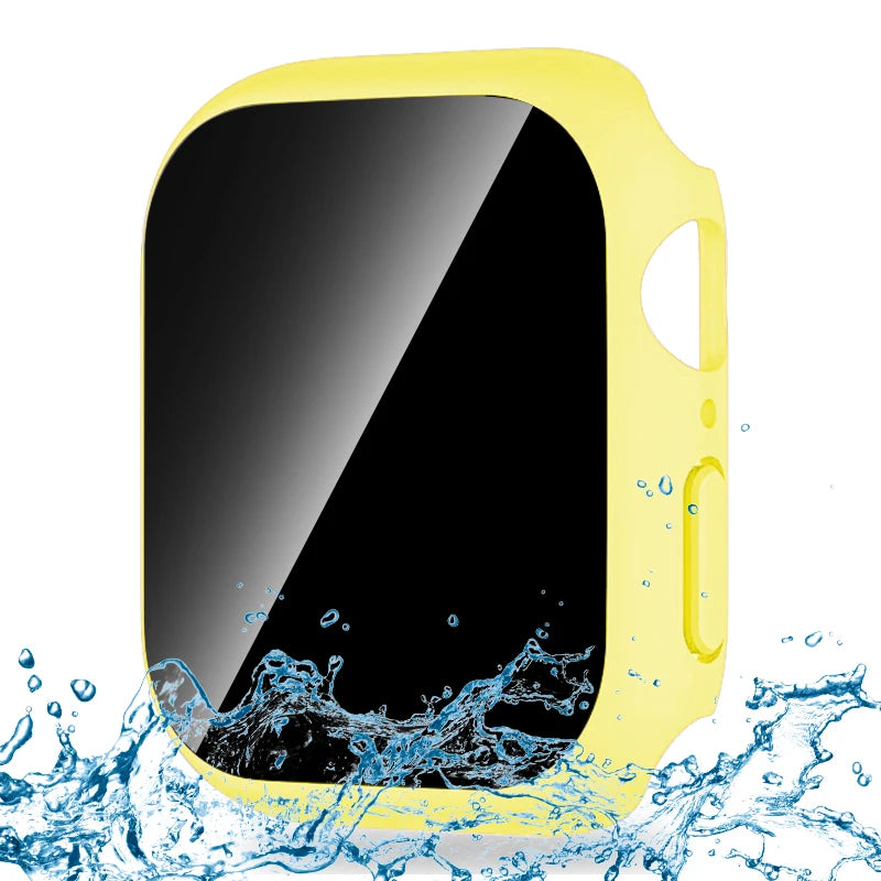 Privacy Tempered Glass+Case For Apple Watch Cover 45mm 41mm 44mm 40mm Anti-Peeping Screen Protector For iWatch 9 8 7 6 5 4 SE
