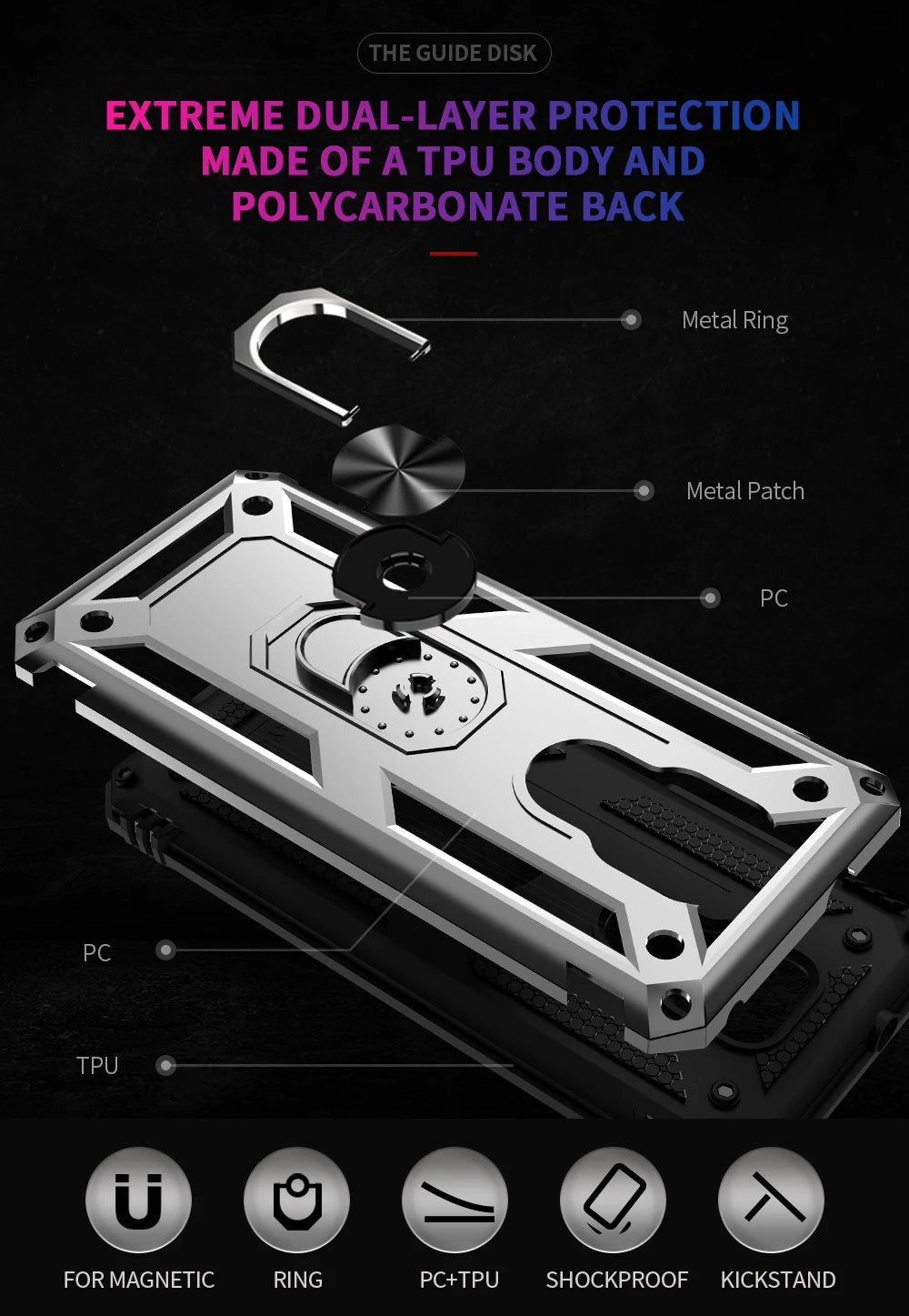 for Moto G Play Case for Phone Moto G Play 2021 Case Shockproof Armor Rugged Military Protective Car Holder Magnetic Cover