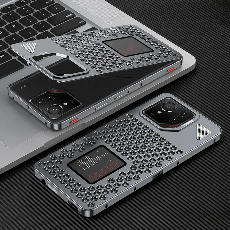 Case For ASUS ROG Phone 9 8 Pro Cover Aluminum Metal Copper Buckle Heat Dissipation Cases For Rog Phone9 Rog9 Rog8 Bumper Funda