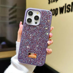 01 Stylish Diamond Sparkling Phone Case For Iphone 16 15 14 13 12 11 Pro Max Plus Women's Gift Back Shockproof Phone Case