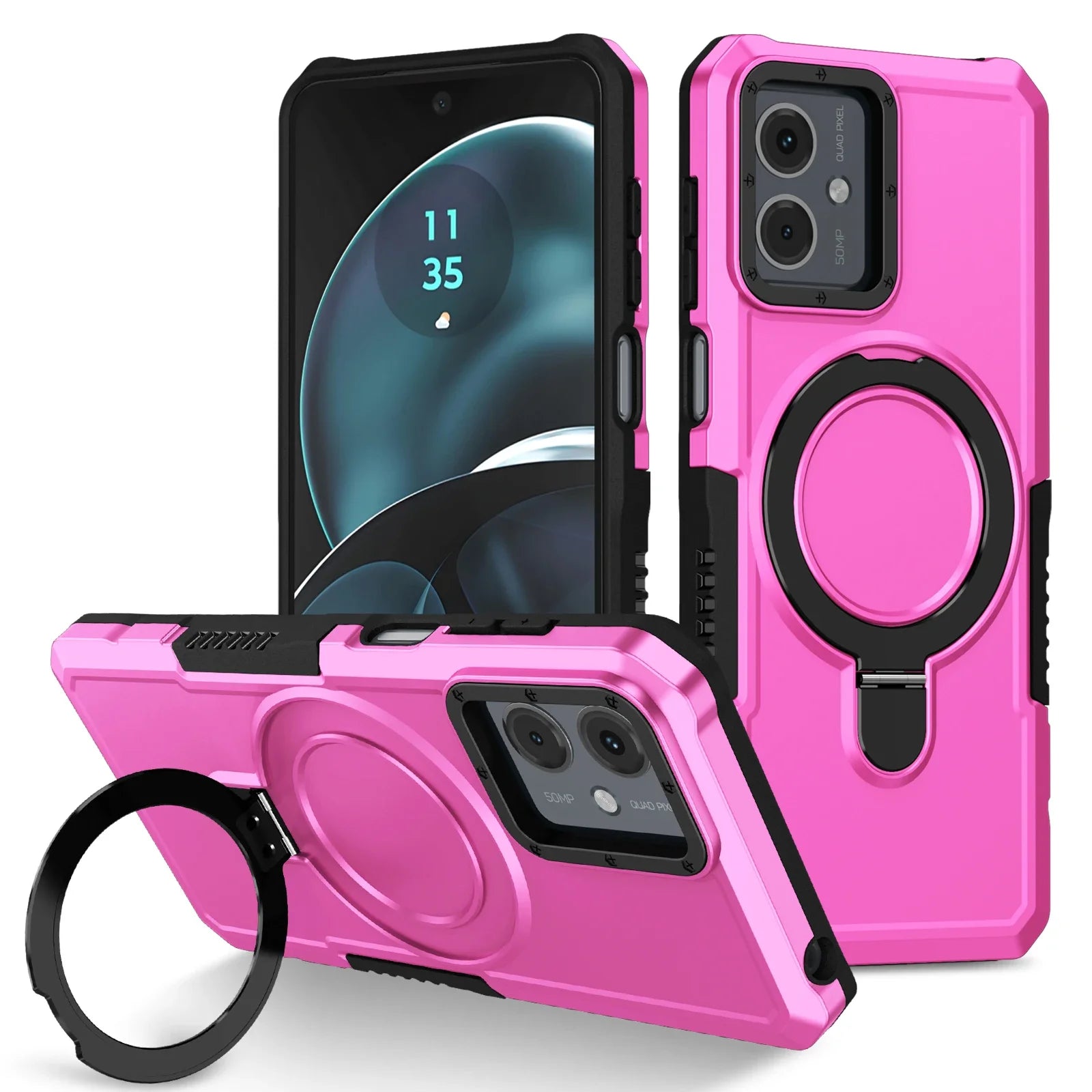 Military Grade Armor Case For Motorola Moto E14 G04S G04 G24 G54 G14 G84 G22 E13 Cover Shockproof Stand Holder Coque Shell Funda - Caseverse